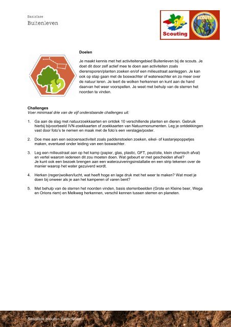 Download de eisen voor vaardigheidsinsignes hier - ScoutNet ...