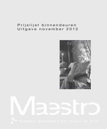 0122737 Maestro prijslijst binnendeuren.indd - Maestro Deuren
