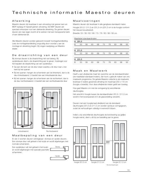 0122737 Maestro prijslijst binnendeuren.indd - Maestro Deuren