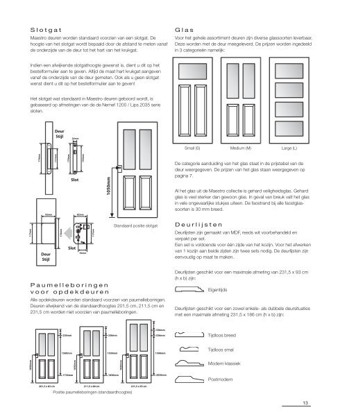 0122737 Maestro prijslijst binnendeuren.indd - Maestro Deuren