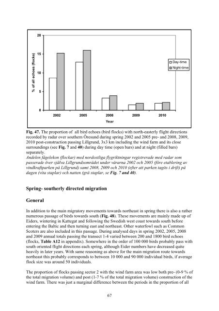 Birds in southern Öresund in relation to the wind farm at ... - Vattenfall