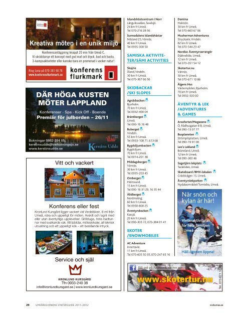 Umeåregionens officiella vinterguide 2011–2012