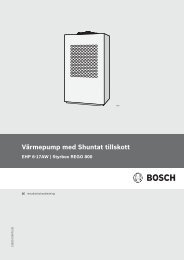 Värmepump med Shuntat tillskott - Bosch Termoteknik