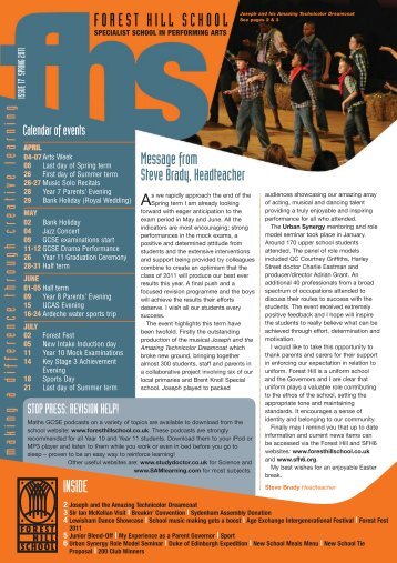 FHS Issue 17:Layout 1 - Forest Hill School