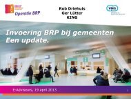 Invoering BRP bij gemeenten - een update - door Ger Lütter ... - KING