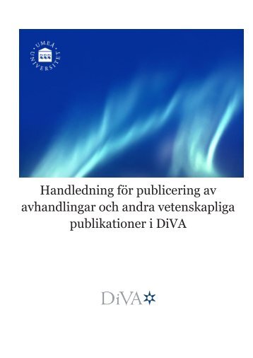 Publicering av avhandling i DiVA
