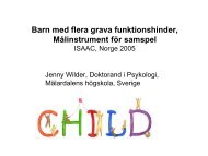 Barn med flera grava funktionshinder, Målinstrument ... - ISAAC Norge