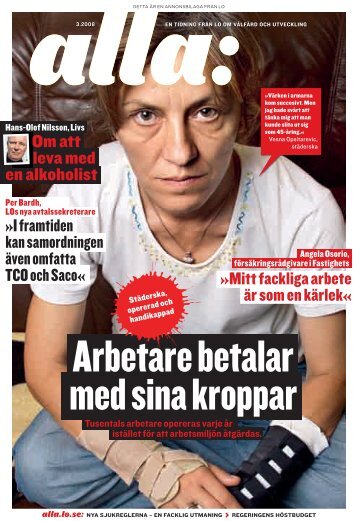 Arbetare betalar med sina kroppar - LO