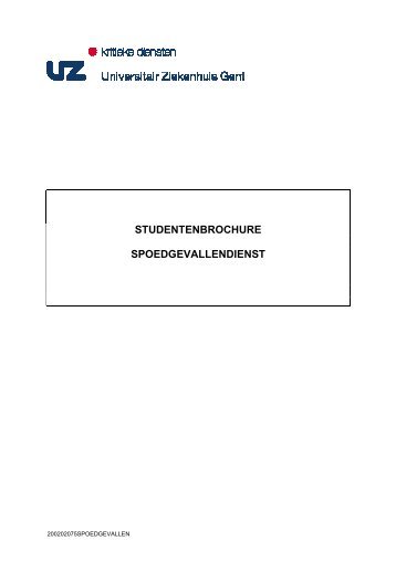 Studentenbrochure - UZ Gent