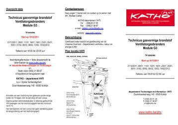 Technicus gasvormige brandstoffen - G3 - Katho