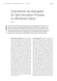 Unternehmen als Ideengeber für Open Innovation ... - amtstafel 2.0