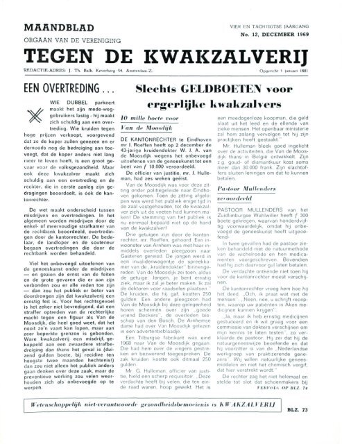 maandblad - Vereniging tegen de Kwakzalverij