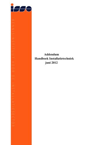 Addendum Handboek Installatietechniek juni 2012 - Isso