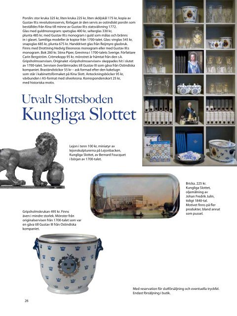 Slottet som historisk scen Program 2012 - Sveriges Kungahus