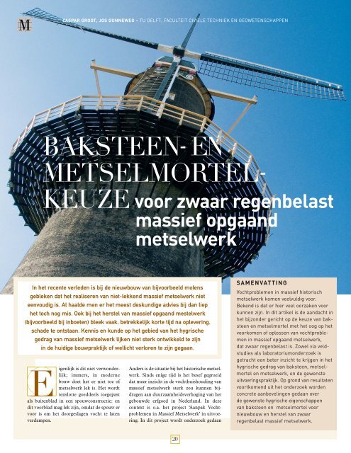 Baksteen-en metselmortel-keuze