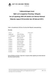 Valberedningens förslag till årsmötet 2013 - Hjärt- och Lungsjukas ...