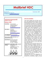 Mailbrief HDC - Haarlemse Damclub