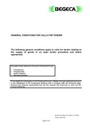 General Conditions for Tender (GTC) - BEGECA