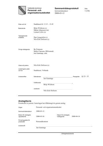 Protokollsmall sid 2 - Vetlanda kommun