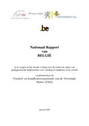 Nationaal Rapport van BELGIË - Landbouw en Visserij - Vlaanderen ...