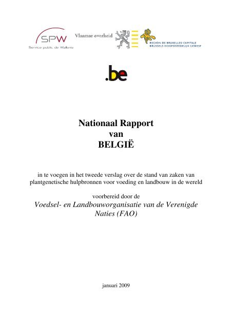 Nationaal Rapport van BELGIË - Landbouw en Visserij - Vlaanderen ...