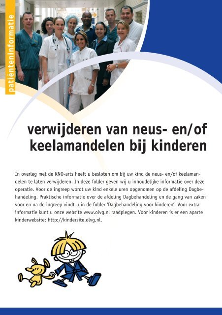 verwijderen van neus- en/of keelamandelen bij kinderen - Olvg