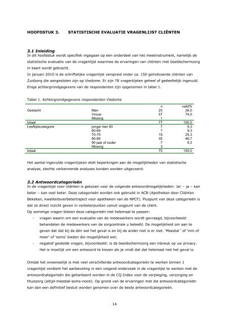 Ontwikkeling meetinstrument klantervaringen zorg op ... - In voor zorg!