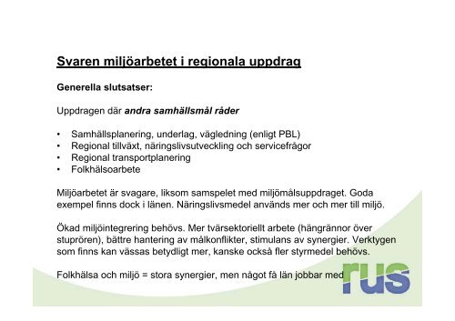 Hur går åtgärdarbetet i länen? - Magnus Eriksson - Länsstyrelserna