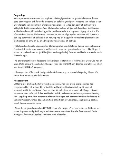 Rapport KulturNatten 2011 (pdf) - KulturNatten Uppsala