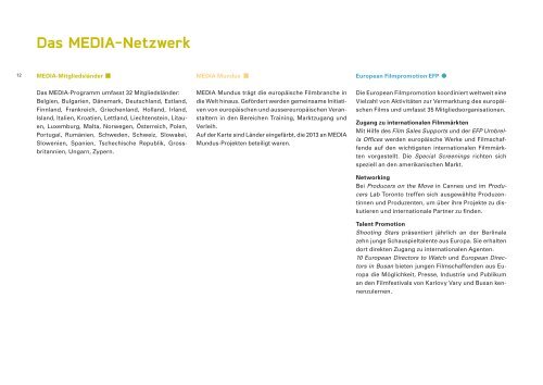 MEDIA in der Schweiz 2006-2012 - MEDIA Desk Suisse