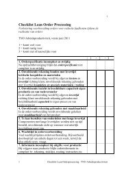 TNO checklist Lean Orderprocessing juni 2011 - Syntens