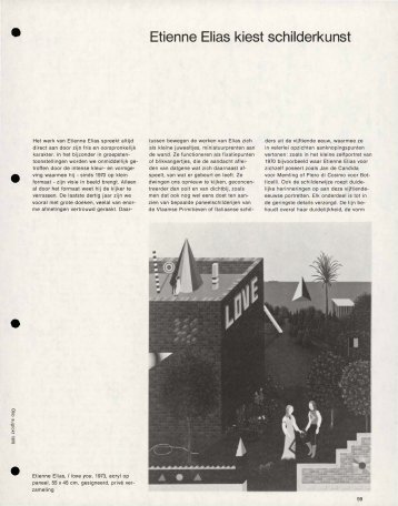 Etienne Elias kiest schilderkunst - Tento.be