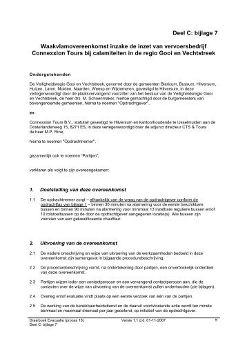 Waakvlamovereenkomst Connexxion - Veiligheidsregio Gooi en ...