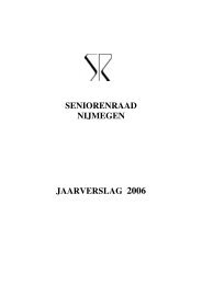 SENIORENRAAD NIJMEGEN JAARVERSLAG 2006 - Finalist