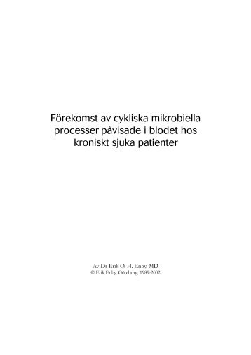 Förekomst av cykliska mikrobiella processer påvisade ... - Dr Erik Enby