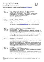 Bebo Workshops / Seminare 2012 - Bebo® Gesundheitstraining