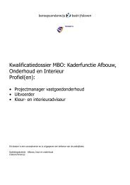 Kwalificatiedossier MBO: Kaderfunctie Afbouw, Onderhoud en ...