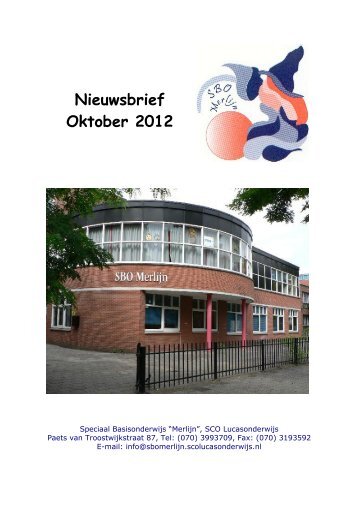 Nieuwsbrief Oktober 2012