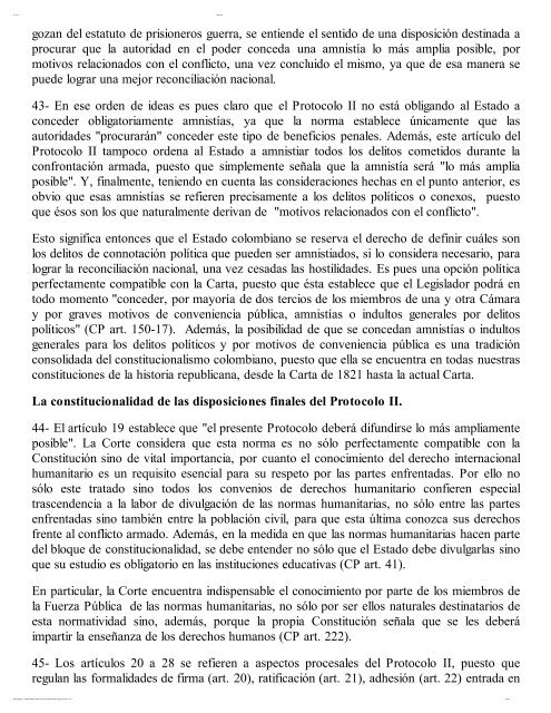 Sentencia C-225 -95 Exequibilidad de Protocolo II - Fiscalía General ...