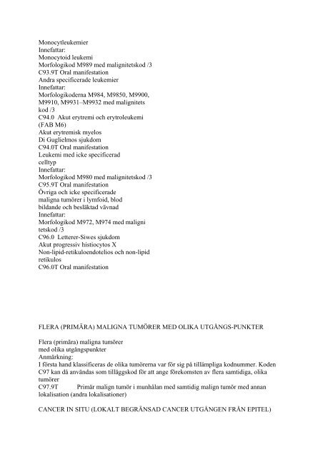 Klassifikation av sjukdomar och hälsoproblem 1997 - Det ...