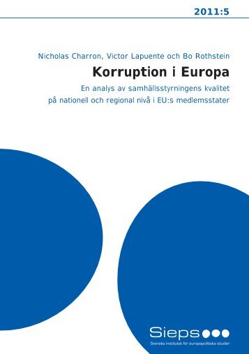 Korruption i Europa (2011:5) - Sieps