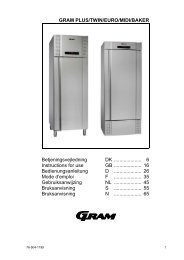 GRAM PLUS/TWIN/EURO/MIDI/BAKER Betjeningsvejledning DK ...