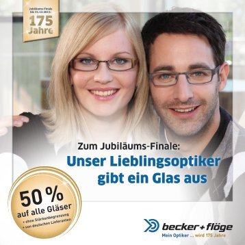 1 Brillenglas geschenkt! - Becker & Flöge