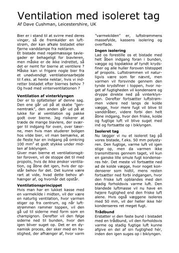 Ventilation med isoleret tag