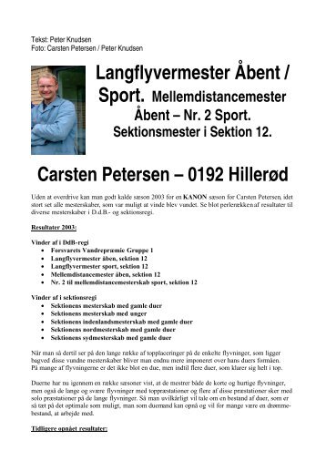 Langflyvermester Åbent / Carsten Petersen – 0192 Hillerød