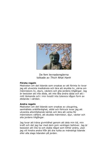 De 5 levnadsreglerna - BuddhismInfo.se