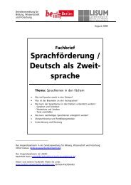 Fachbrief Sprachförderung/Deutsch als Zweitsprache - RAA-Berlin