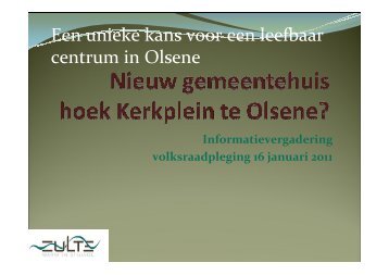 Presentatievoorstelling infovergadering - Gemeente Zulte