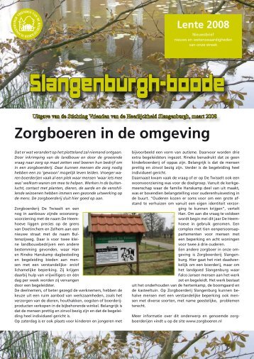 Slangenburg-Boode Jaargang 2008 - Vrienden Heerlijckheid ...