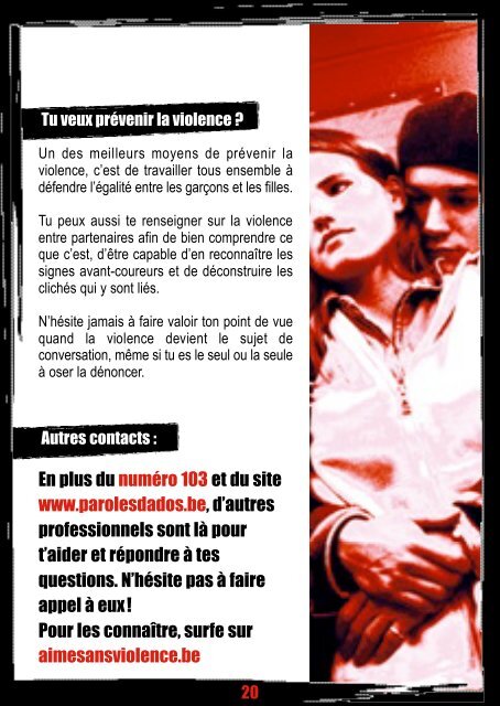 Brochure : Aime Sans Violence